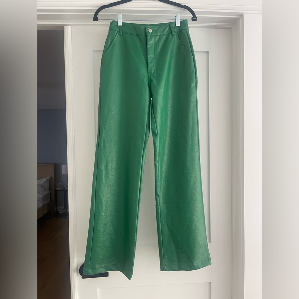 Princess Polly, faux leather green pants